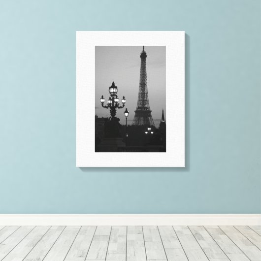 Eiffel Tower Paris Canvas Afdruk (Insitu (Houten vloer))