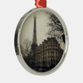 Eiffel Tower Paris City Building Architecture Metalen Ornament (Rechts)