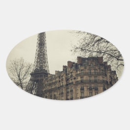 Eiffel Tower Paris City Building Architecture Ovale Sticker