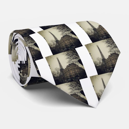 Eiffel Tower Paris City Building Architecture Stropdas (Opgerold)