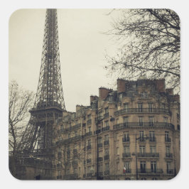 Eiffel Tower Paris City Building Architecture Vierkante Sticker