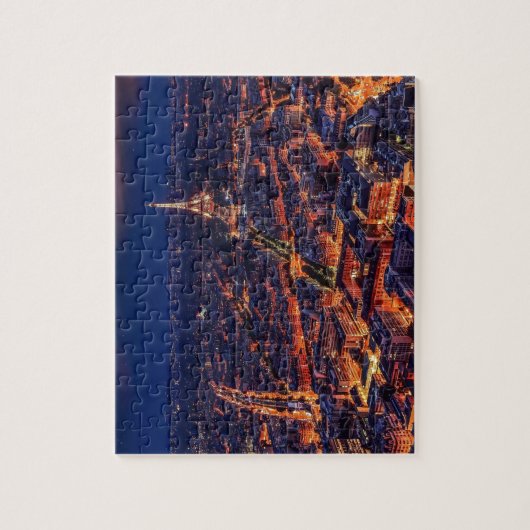 Eiffel Tower Paris City Night Europe Reisfoto Legpuzzel (Verticaal)