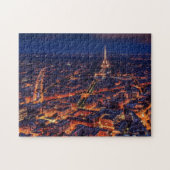 Eiffel Tower Paris City Night Europe Reisfoto Legpuzzel (Horizontaal)