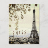 Eiffel Tower Paris City Retro   Briefkaart (Voorkant)