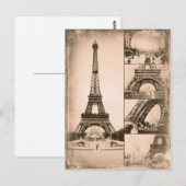 Eiffel Tower Paris Collage Briefkaart (Voorkant / Achterkant)