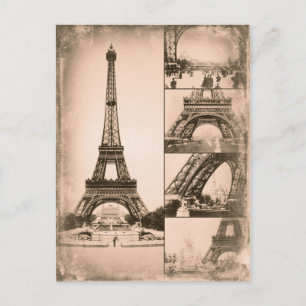 Eiffel Tower Paris  Collage Briefkaart