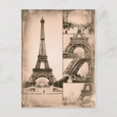 Eiffel Tower Paris  Collage Briefkaart (Voorkant)