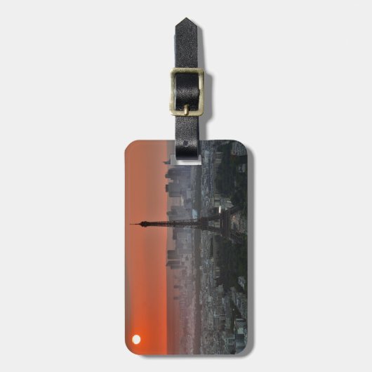 Eiffel Tower Paris Europe Reis Bagagelabel (Voorkant verticaal)