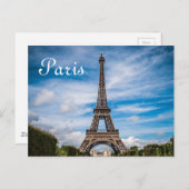 Eiffel Tower Paris Europe Reis Briefkaart (Voorkant / Achterkant)