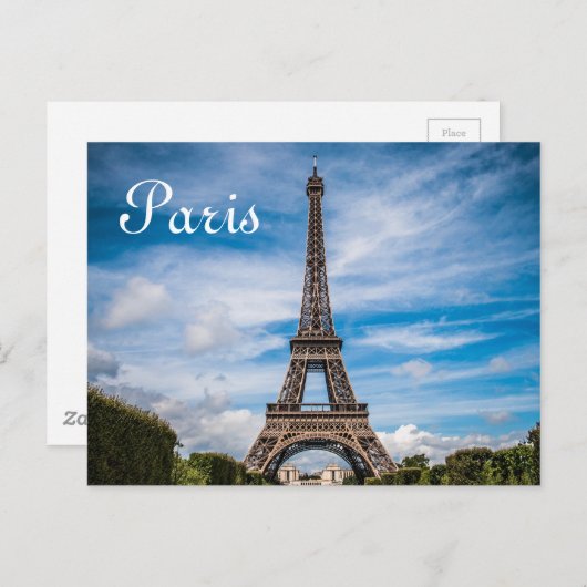 Eiffel Tower Paris Europe Reis Briefkaart (Voorkant / Achterkant)