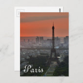 Eiffel Tower Paris Europe Reis Briefkaart (Voorkant / Achterkant)