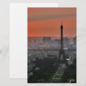 Eiffel Tower Paris Europe Reis Briefpapier (Voorkant / Achterkant)