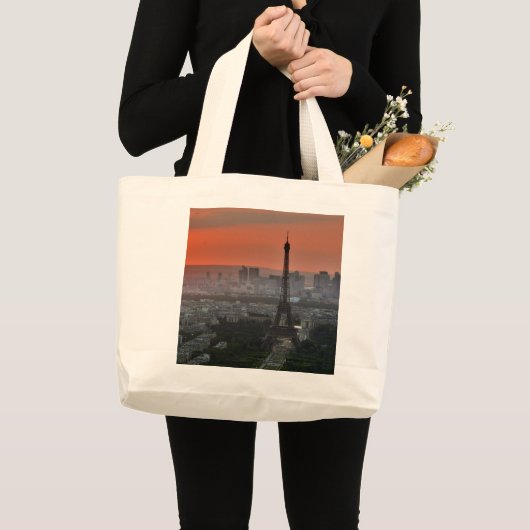Eiffel Tower Paris Europe Reis Grote Tote Bag (Voorkant (product))