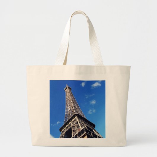 Eiffel Tower Paris Europe Reis Grote Tote Bag (Voorkant)