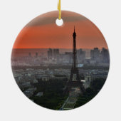 Eiffel Tower Paris Europe Reis Keramisch Ornament (Achterkant)