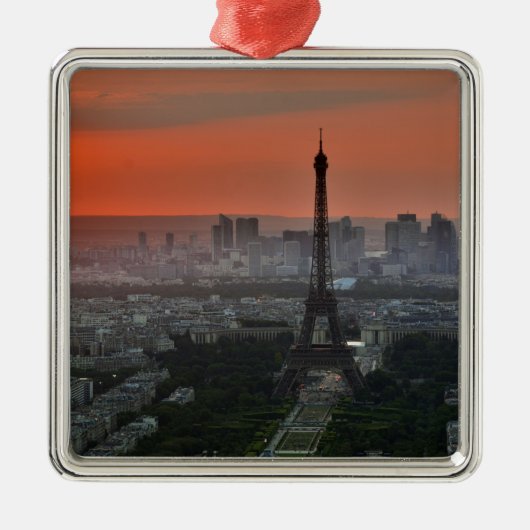 Eiffel Tower Paris Europe Reis Metalen Ornament (Voorkant)