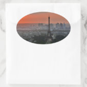 Eiffel Tower Paris Europe Reis Ovale Sticker (Tas)