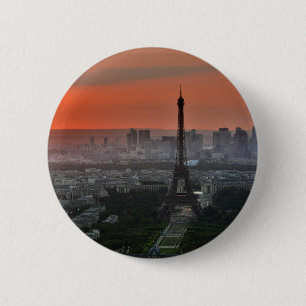 Eiffel Tower Paris Europe Reis Ronde Button 5,7 Cm
