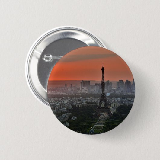 Eiffel Tower Paris Europe Reis Ronde Button 5,7 Cm (Voorkant /achterkant)