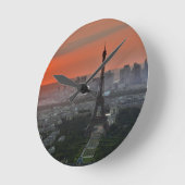 Eiffel Tower Paris Europe Reis Ronde Klok (Hoek)