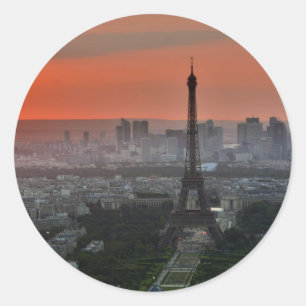 Eiffel Tower Paris Europe Reis Ronde Sticker