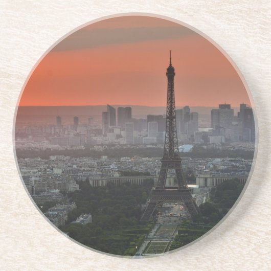 Eiffel Tower Paris Europe Reis Zandsteen Onderzetter (Voorkant)