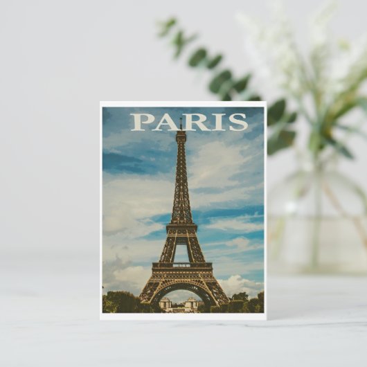  Eiffel Tower Paris Europe - reisfoto Briefkaart (Staand voorkant)