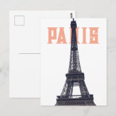 Eiffel Tower Paris Europe - reisfoto Briefkaart (Voorkant / Achterkant)