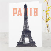 Eiffel Tower Paris Europe - reisfoto Kaart (Gele Bloem)