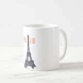  Eiffel Tower Paris Europe - reisfoto Koffiemok (Voorkant rechts)