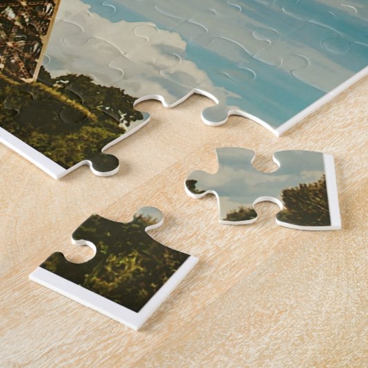 Eiffel Tower Paris Europe - reisfoto Legpuzzel (Zijkant)