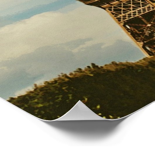 Eiffel Tower Paris Europe - reisfoto Poster (Hoek)