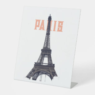 Eiffel Tower Paris Europe - reisfoto Reclamebord Met Voetstuk