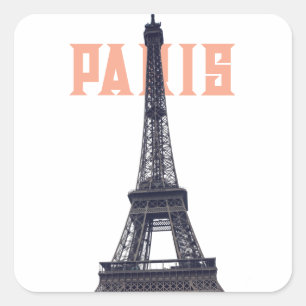  Eiffel Tower Paris Europe - reisfoto Vierkante Sticker