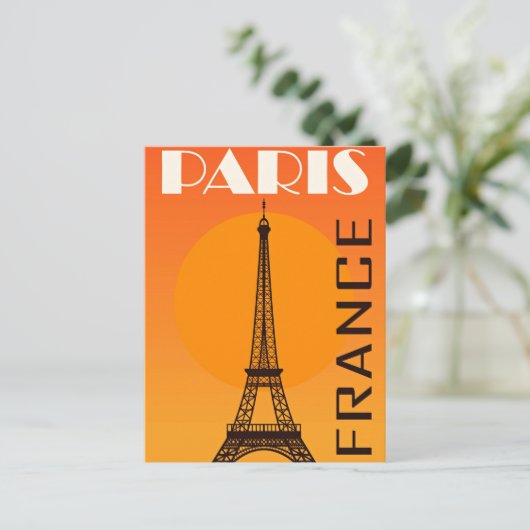  Eiffel Tower Paris Europe Reizen Briefkaart (Staand voorkant)