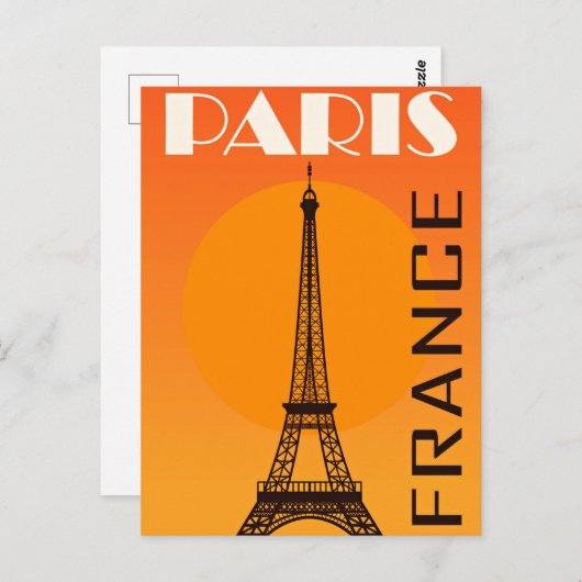 Eiffel Tower Paris Europe Reizen Briefkaart (Voorkant / Achterkant)