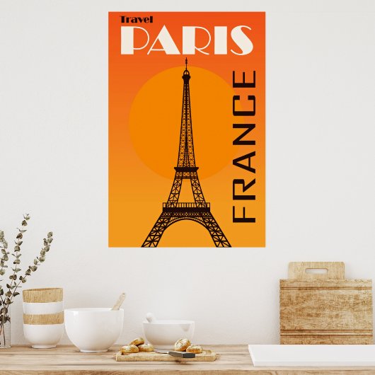 Eiffel Tower Paris Europe Reizen Poster (Keuken)