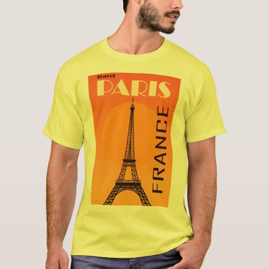 Eiffel Tower Paris Europe Reizen T-shirt (Voorkant)