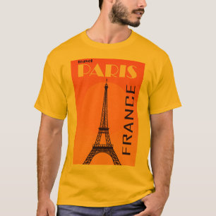  Eiffel Tower Paris Europe Reizen T-shirt
