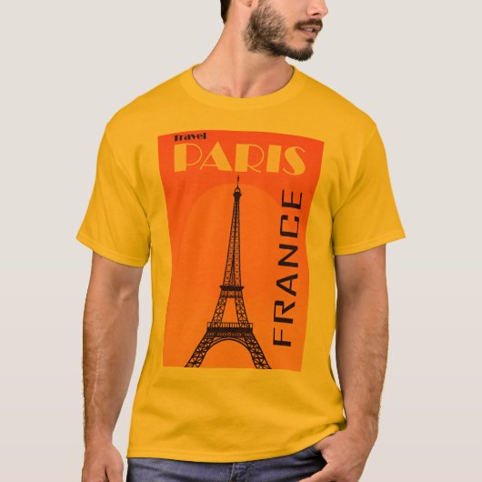 Eiffel Tower Paris Europe Reizen T-shirt (Voorkant)