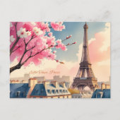 Eiffel Tower Paris Feestdagenkaart (Voorkant)