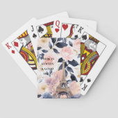 Eiffel Tower Paris Floral Pokerkaarten (Achterkant)