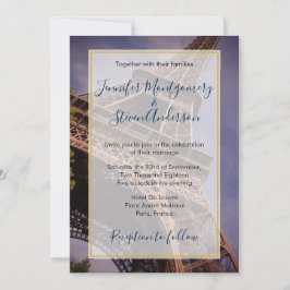 Eiffel Tower Paris France Destination Wedding Kaart
