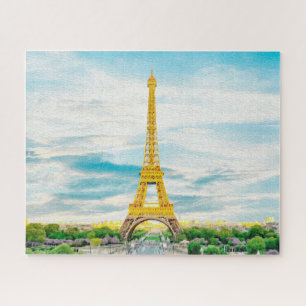 Eiffel Tower Paris France Europe Painting Legpuzzel