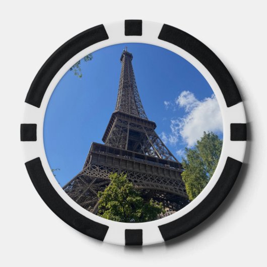 Eiffel Tower, Paris, France  Poker Chips (Voorkant)