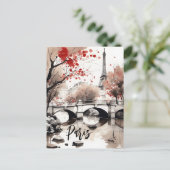 Eiffel Tower Paris Frankrijk Briefkaart (Staand voorkant)