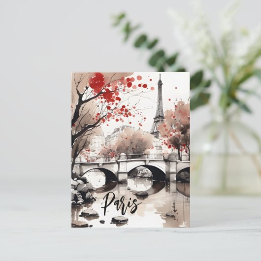 Eiffel Tower Paris Frankrijk Briefkaart (Staand voorkant)