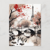 Eiffel Tower Paris Frankrijk Briefkaart (Voorkant)