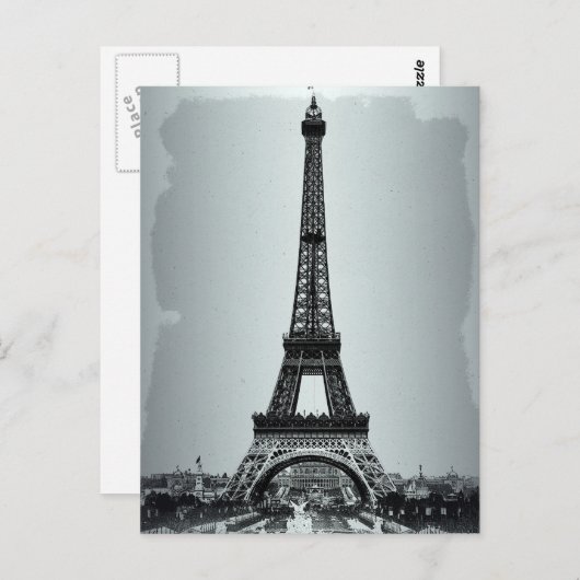 Eiffel Tower Paris Frankrijk Briefkaart (Voorkant / Achterkant)