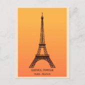 Eiffel Tower Paris Frankrijk Briefkaart (Voorkant)